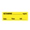 Nevs Label, Ketamine _mg/ml 1/2 x 1-1/2 Yellow w/Black SANTW-0225 - alternate 1